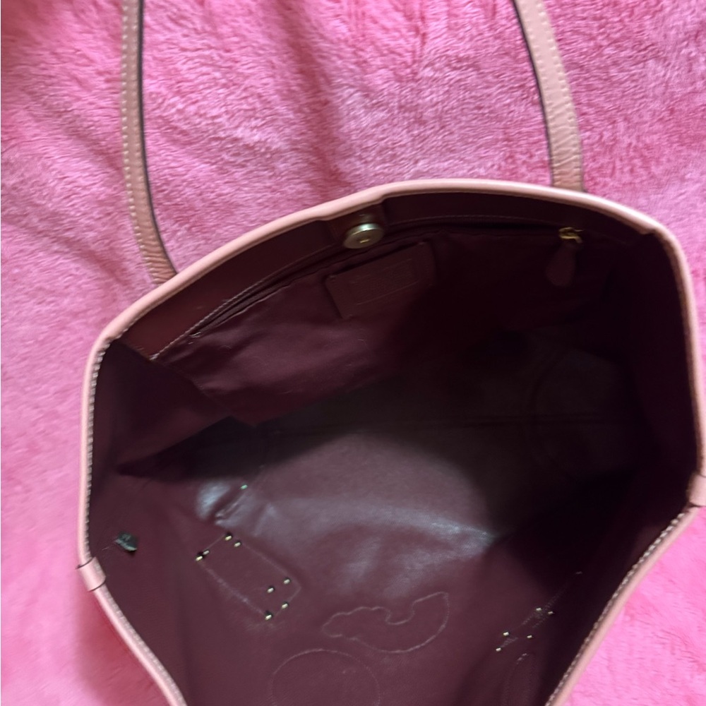 Disney Cinderella Coach Beige Tote Bag with Pink Accents - Picture 6 of 7